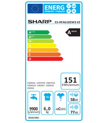 SHARP ES-HFA6102W3EE elöltöltős mosógép