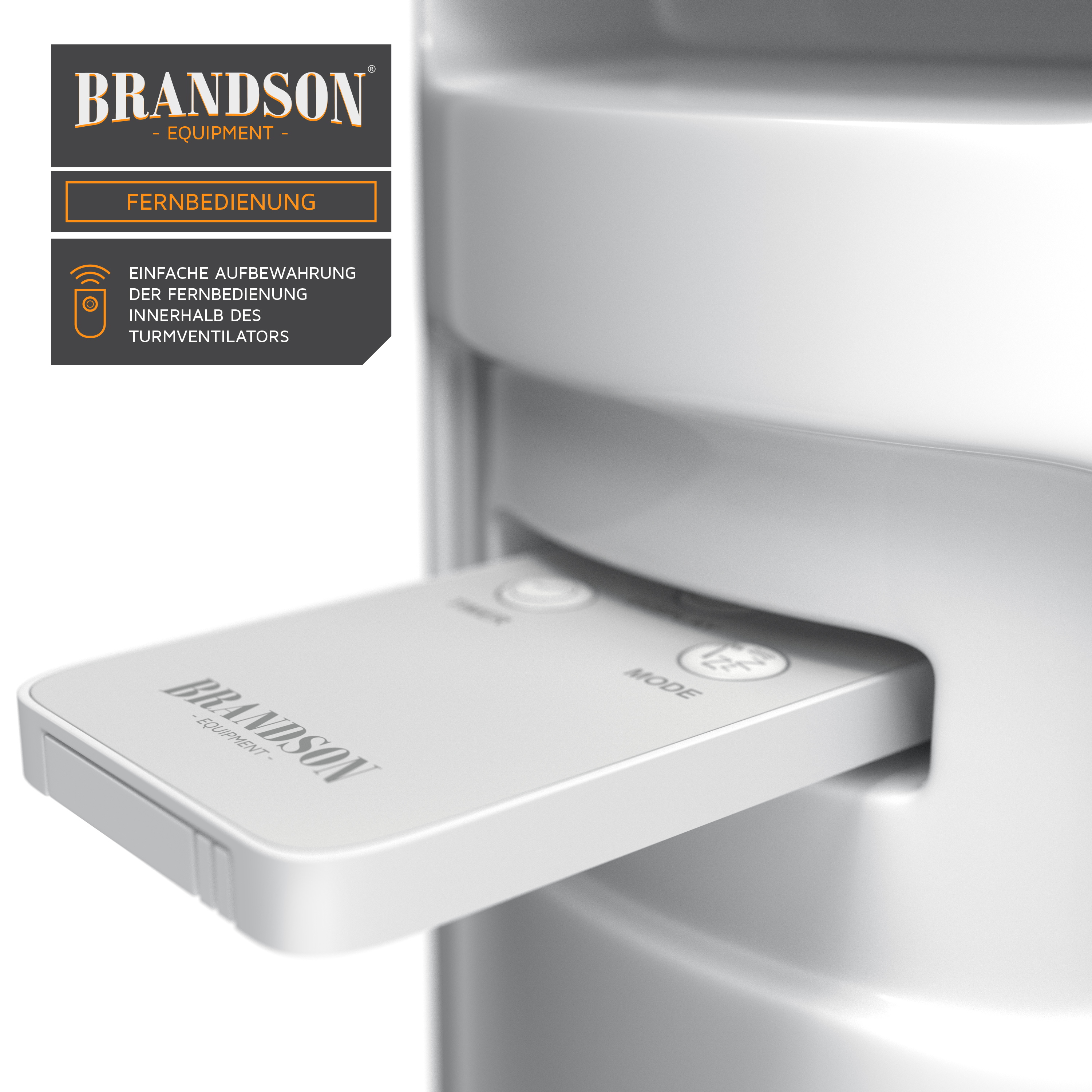 BRANDSON 303087 Turmventilator Weiß (45 Watt)