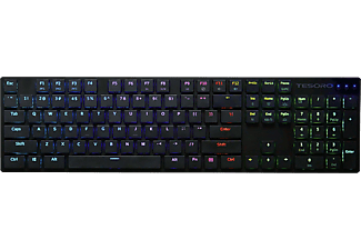 TESORO Gram XS UltraLowProfile RGB Mechanikus (AGILE Slim Blue switch) gaming billentyűzet - fekete