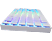 TESORO Gram XS UltraLowProfile RGB Mechanikus (AGILE Slim Blue switch) gaming billentyűzet - fehér