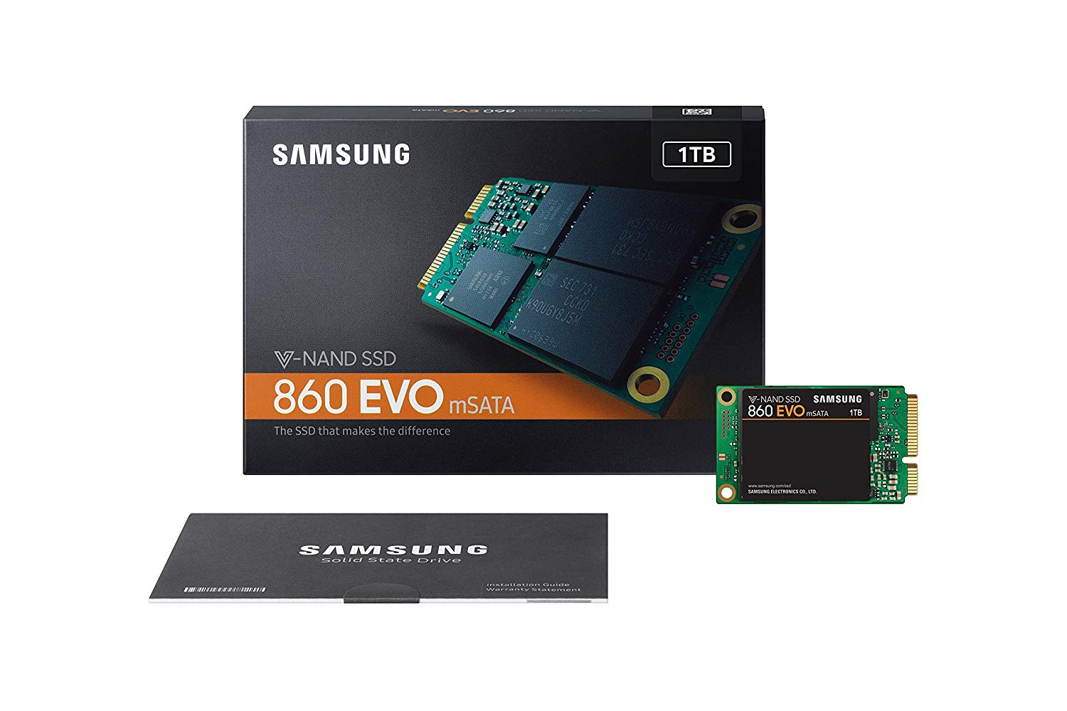 Disco Duro SSD 1 TB - Samsung 860 EVO, 1000 GB, mSATA Mini-SATA, Negro