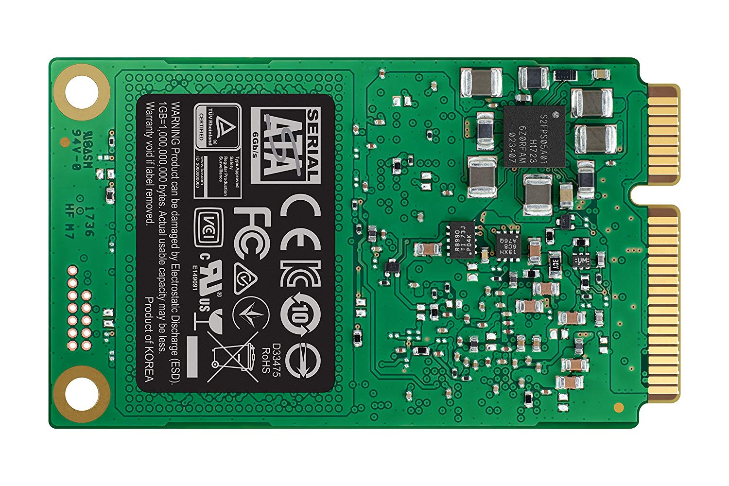 Disco Duro SSD 1 TB - Samsung 860 EVO, 1000 GB, mSATA Mini-SATA, Negro