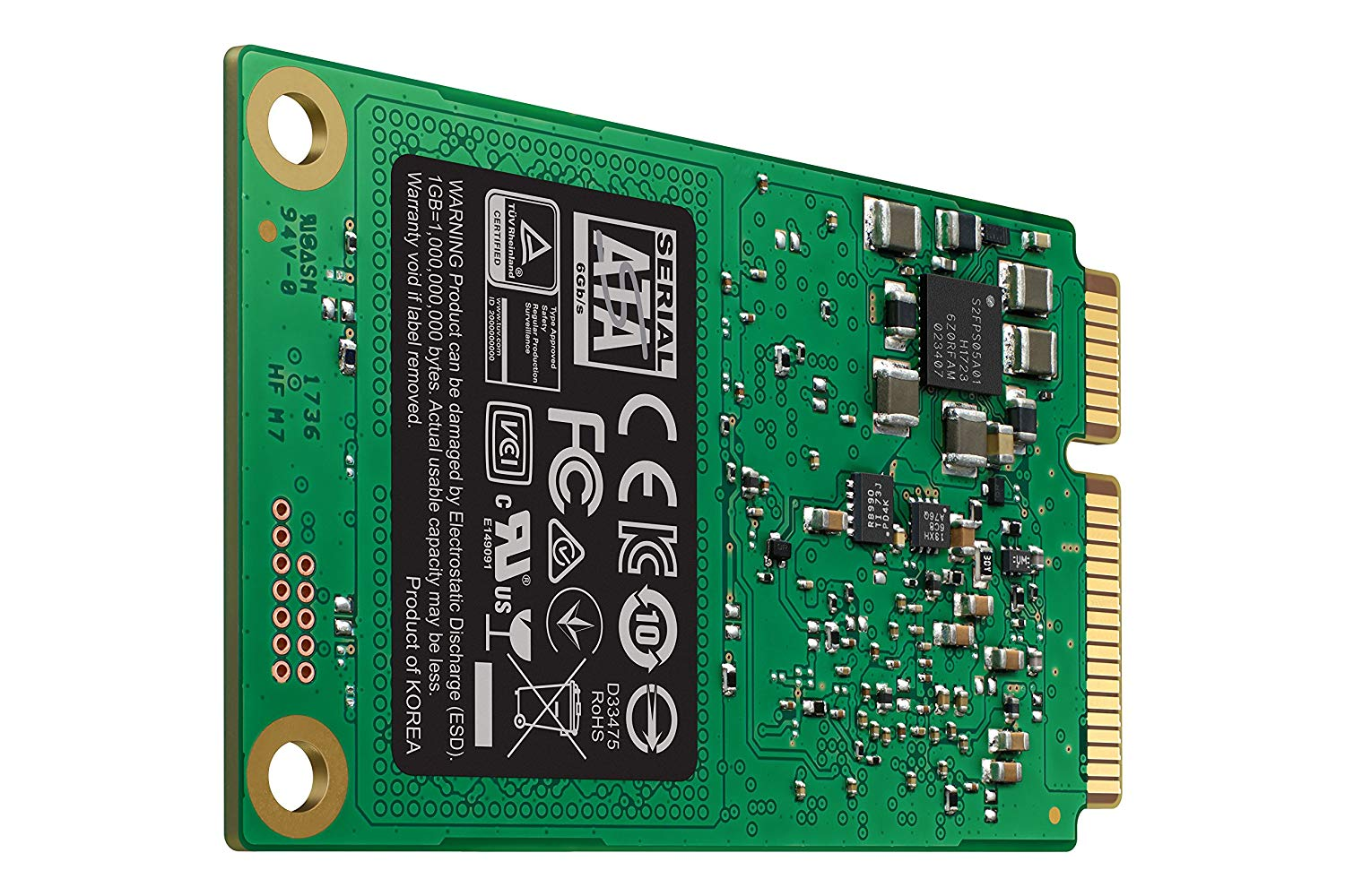 Disco Duro SSD 1 TB - Samsung 860 EVO, 1000 GB, mSATA Mini-SATA, Negro