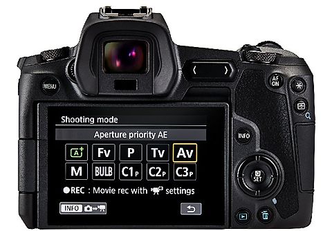 Cámara EVIL - Canon EOS R, Cuerpo, Sensor CMOS, 30.3 MP, 4K, Full-Frame, DIGIC 8 + Adapt. EF-EOS R