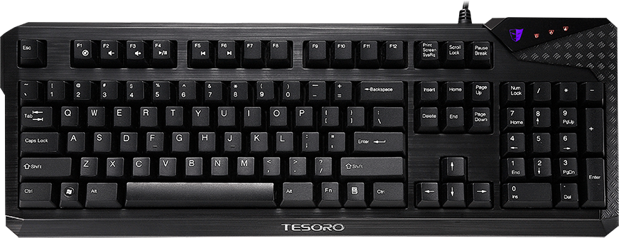 TESORO Durandal Mechanikus (Cherry MX Blue switch) gaming billentyűzet - fekete