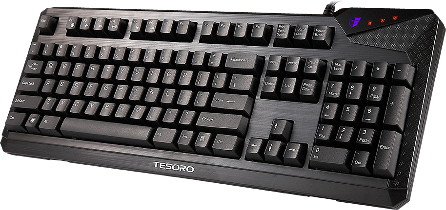 TESORO Durandal Mechanikus (Cherry MX Blue switch) gaming billentyűzet - fekete