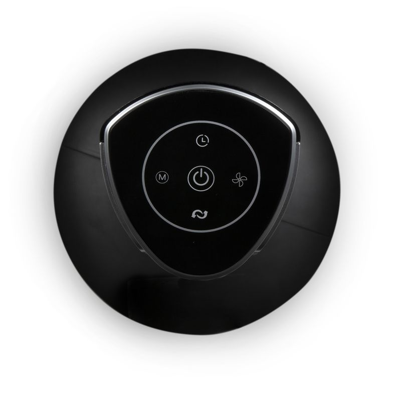 Black top of a device with control buttons. White background.