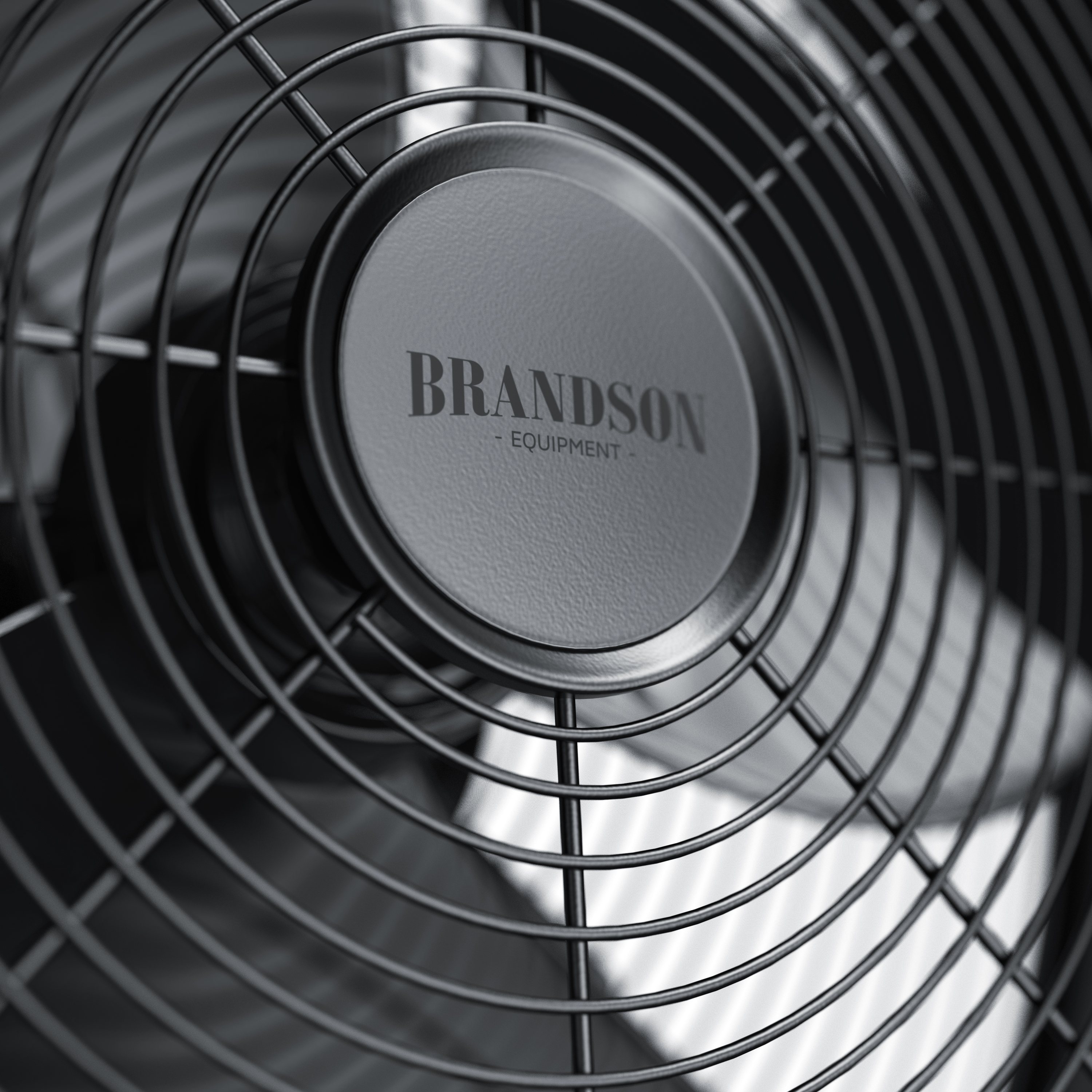 BRANDSON 303055 Design Tischventilator Schwarz/Braun (35 Watt)