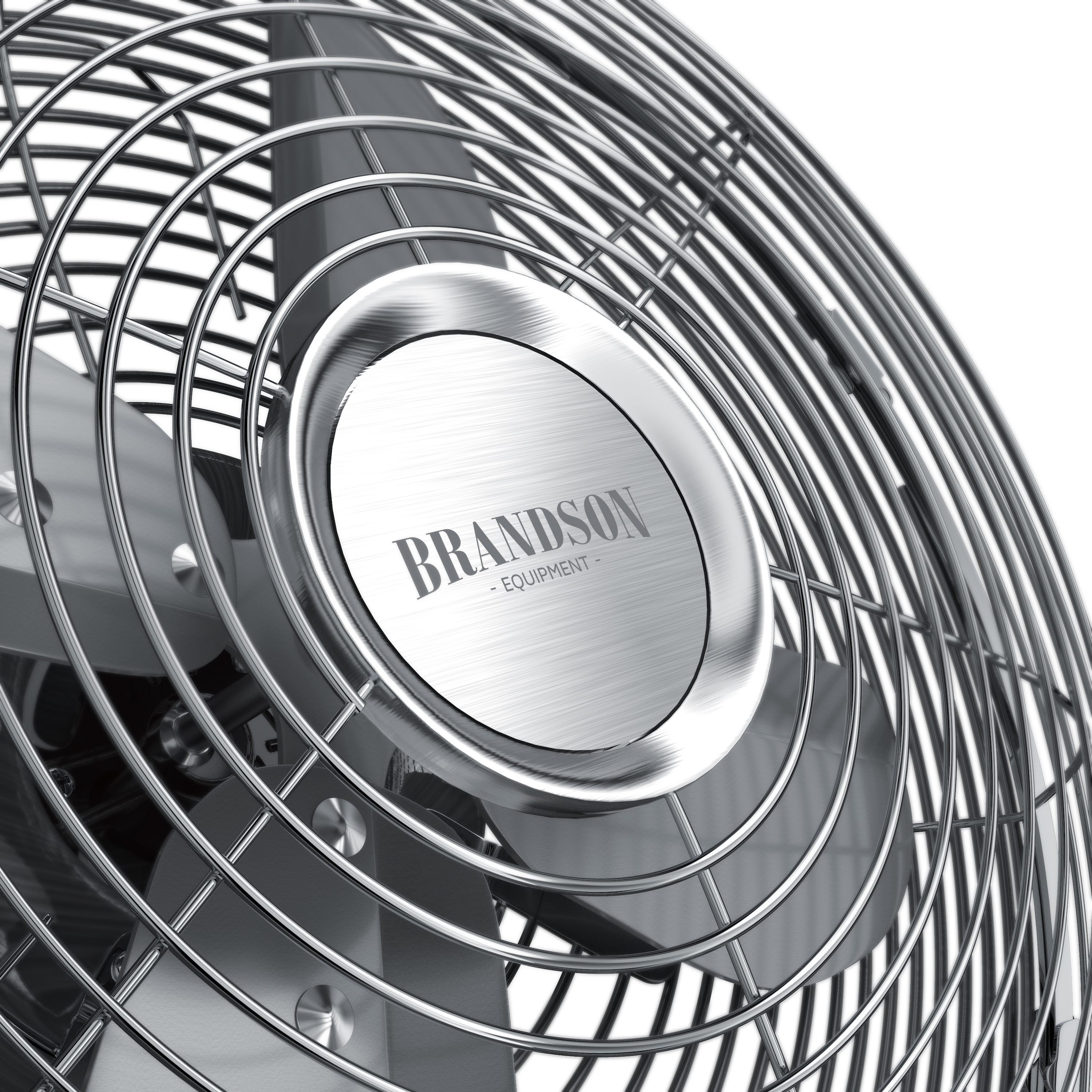 BRANDSON 303056 Tischventilator Silber (30 Watt)
