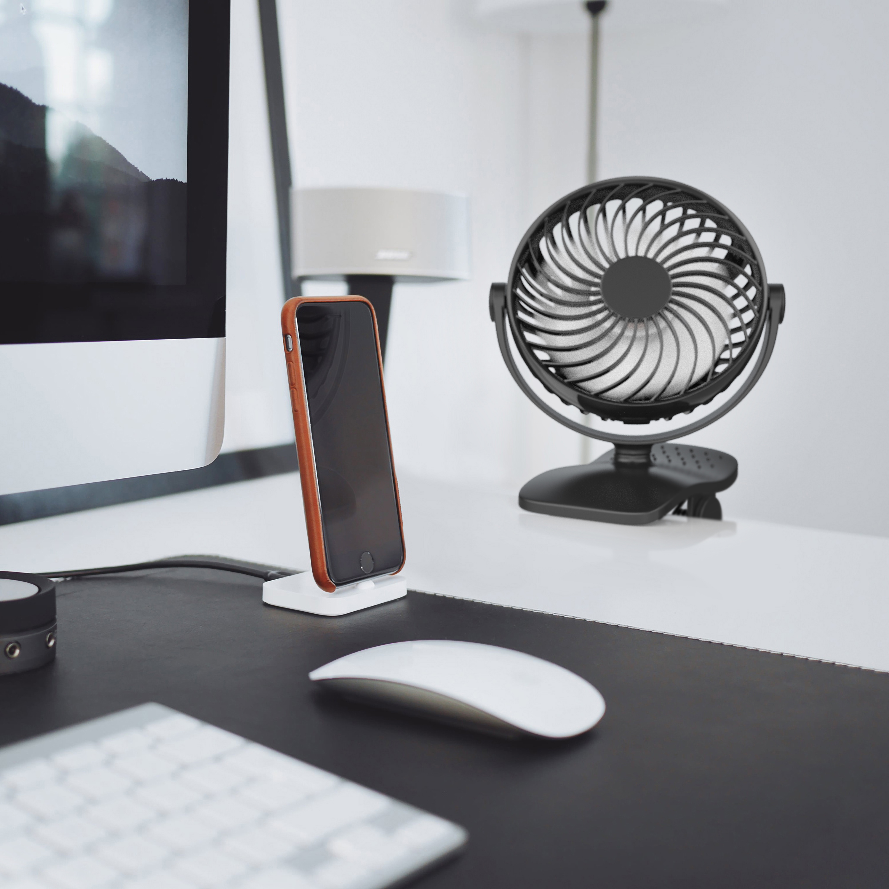 CSL 303158 USB Clip Tischventilator Schwarz (4,5 Watt)