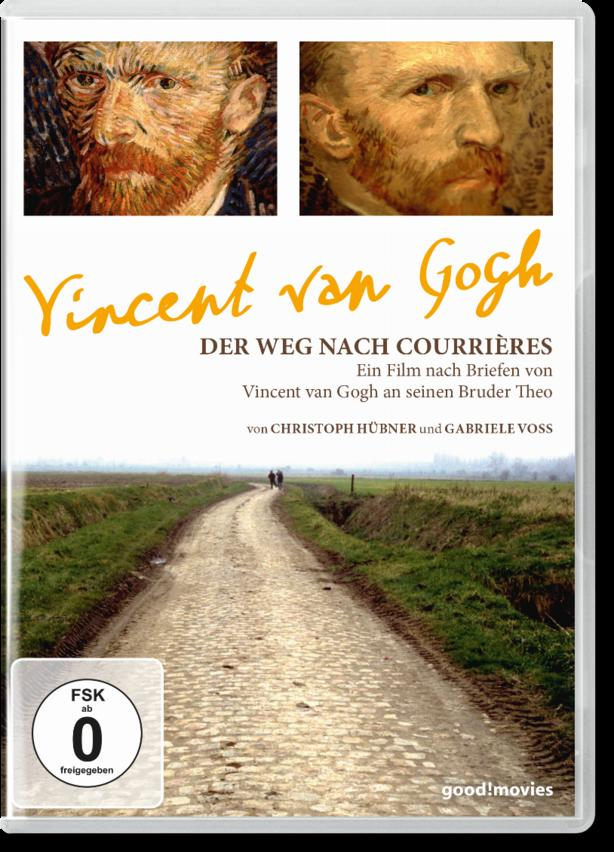 Filmcover. Zwei Porträts von Van Gogh und eine Straße. Text: Vincent van Gogh.