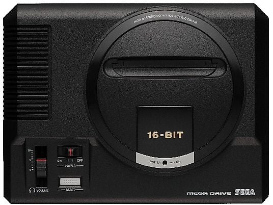 Consola - SEGA Mega Drive Mini, 42 juegos, 2 mandos, Negro