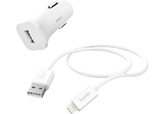 HAMA 183291 Car Charge - Caricatore per auto (Bianco)