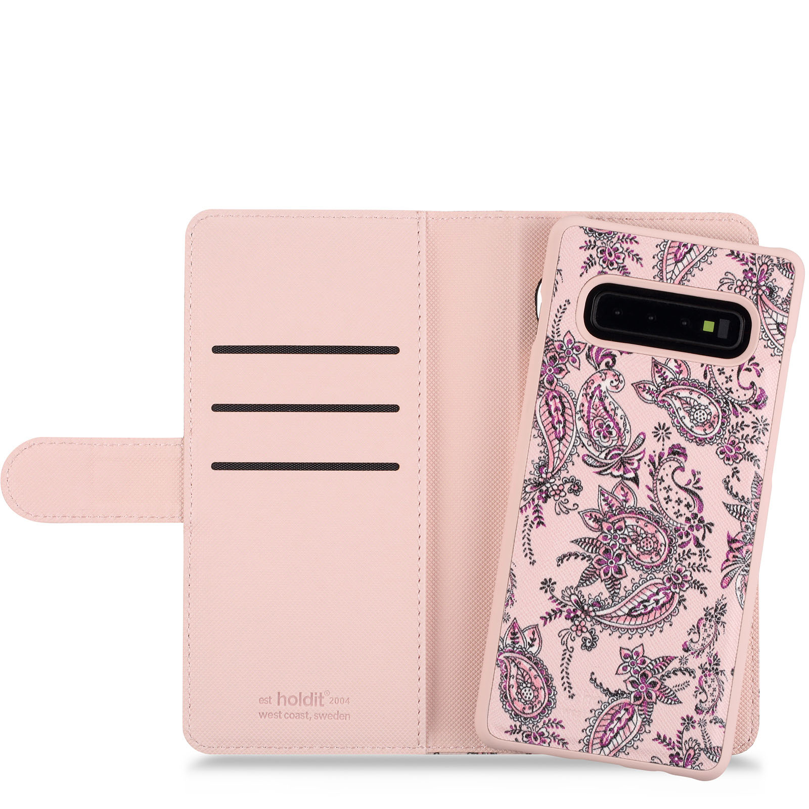 HOLDIT Magnet Paisley, Bookcover, Samsung, Galaxy S10e, Rosa