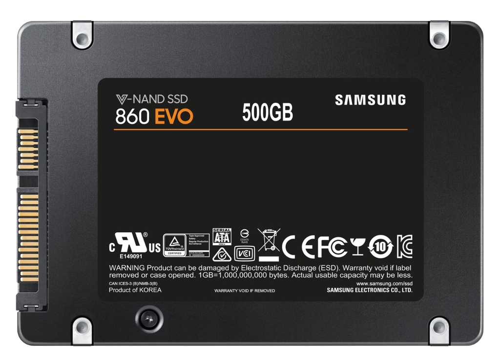 SAMSUNG 860 EVO 500GB SATA 2.5" belső Solid State Drive (SSD) (MZ-76E500)