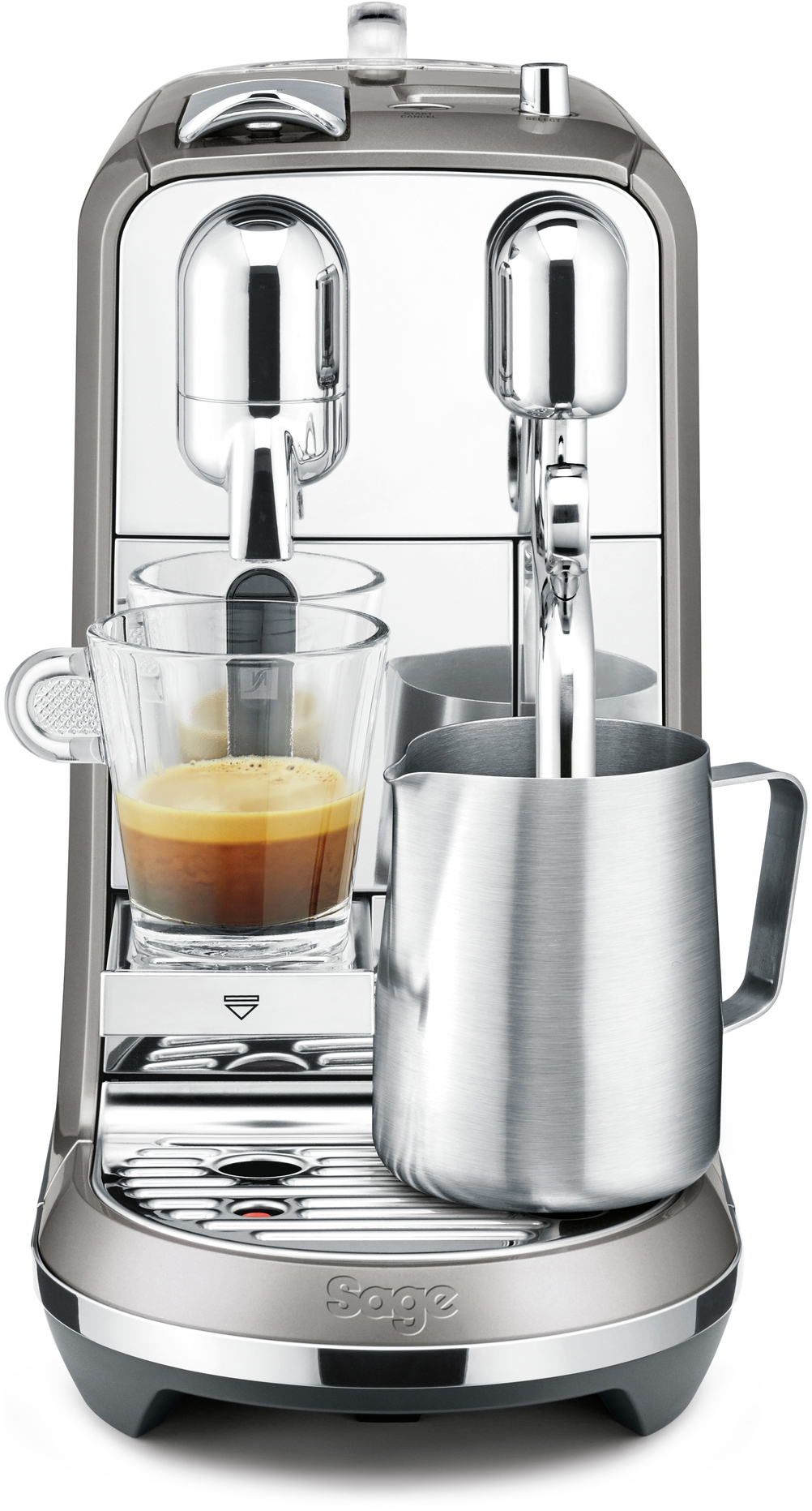 SAGE  Creatista Plus Smoked Hickory - Capsulemachine - Grijs