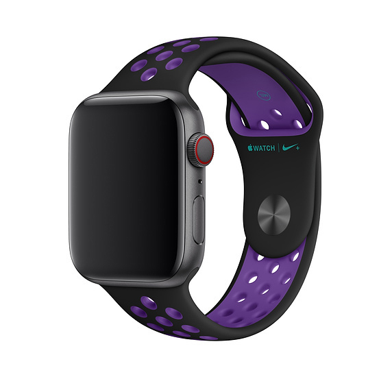 APPLE Nike Sport, Ersatzarmband, Schwarz/Hyper Grape
