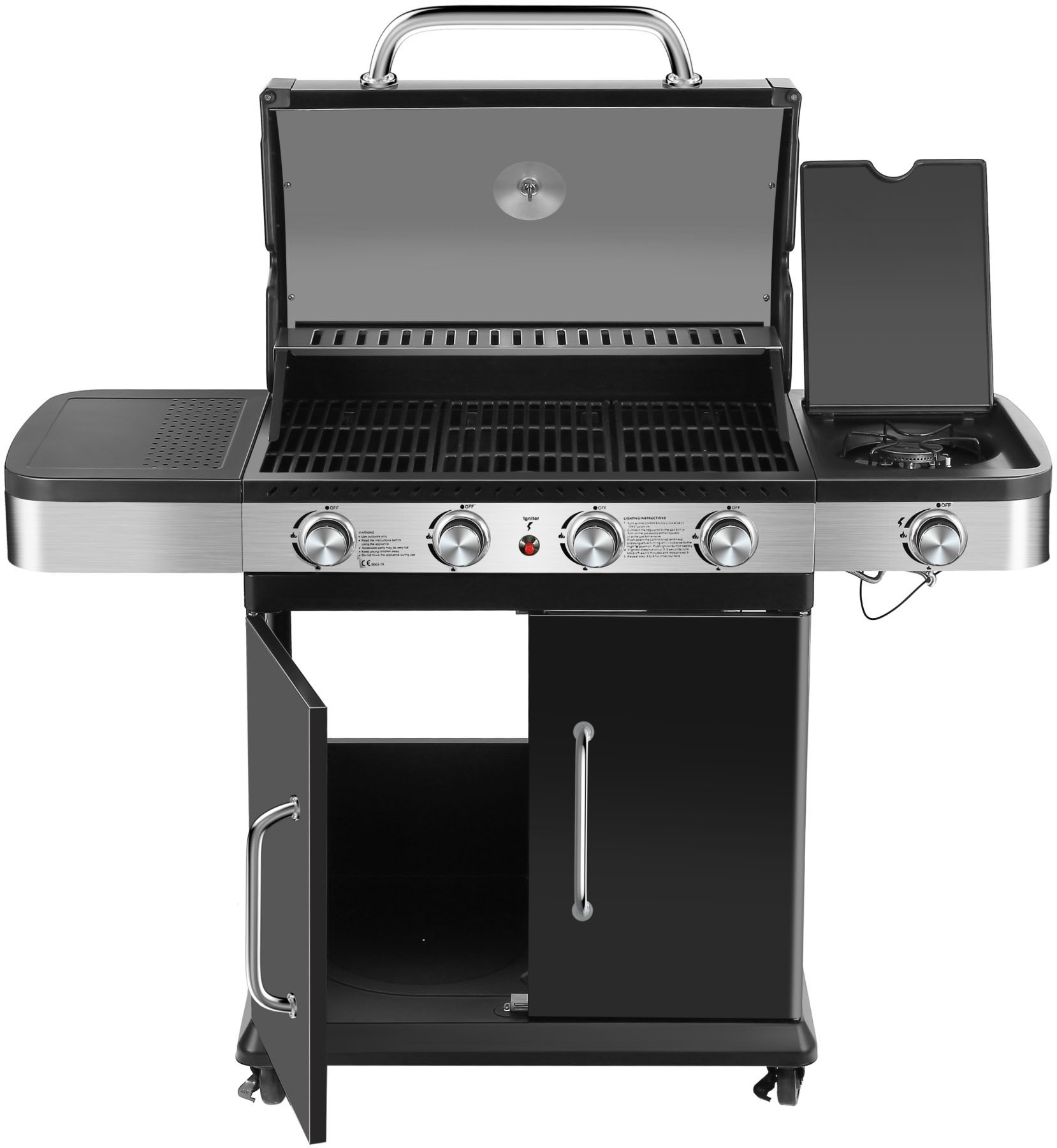 EL FUEGO AY 576 Burlington Gasgrill, Schwarz (14500 Watt)