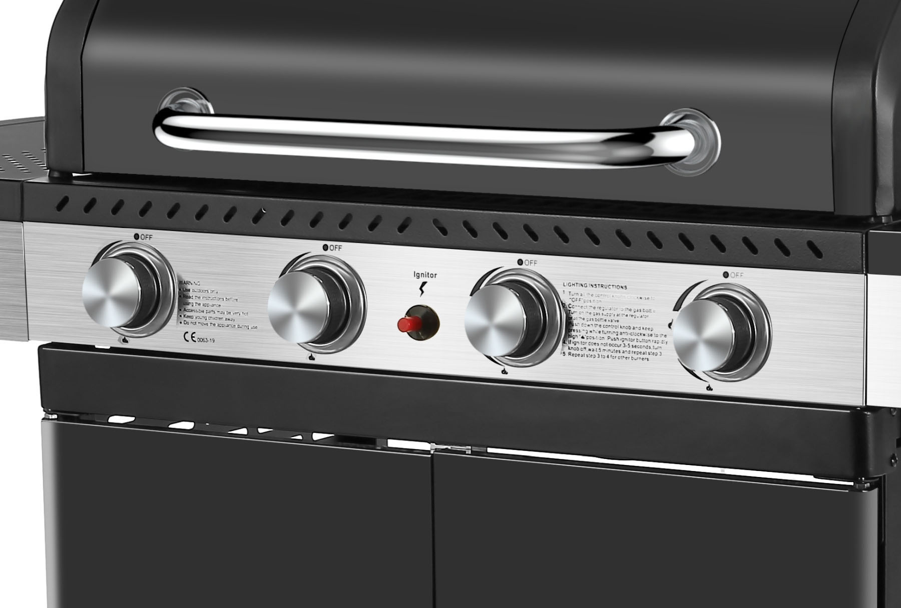 EL FUEGO AY 576 Burlington Gasgrill, Schwarz (14500 Watt)