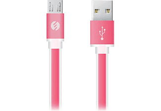 S-LINK Swapp SW-C503 1m 2A USB/Micro USB Şarj Kablosu Pembe