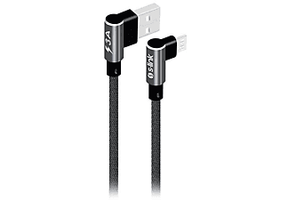 S-LINK Swapp SW-C557 3A 15cm Micro Gri Kılıflı Metal -L- Kablo