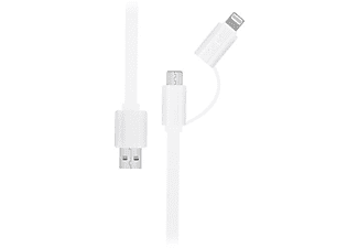 S-LINK Swapp SW-C215 15cm USB Micro 2in1 Flat Şarj Kablosu Beyaz