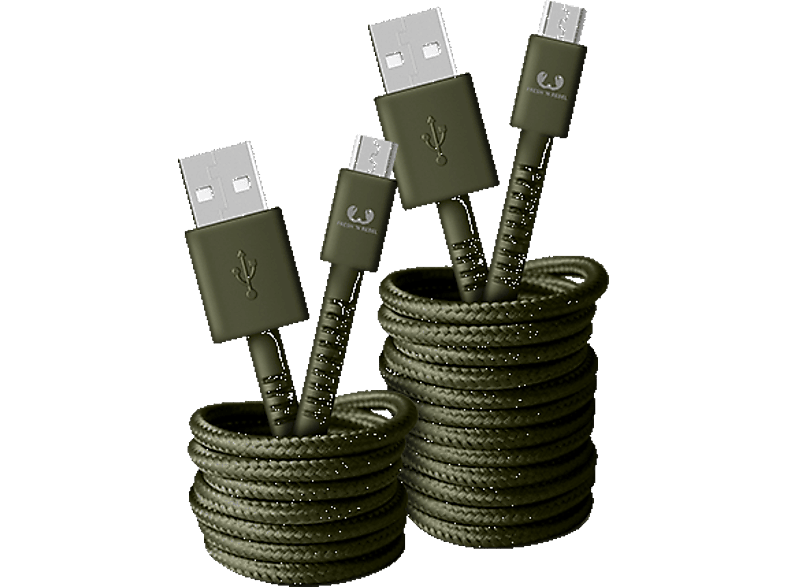 FRESH N REBEL USB-A / microUSB-kabel 1.5 m Army (2UCF150AR)