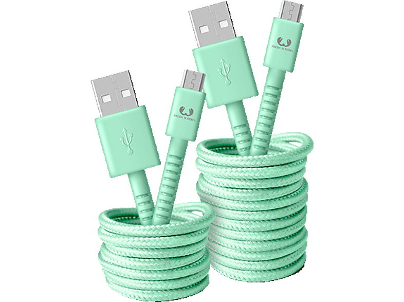 FRESH N REBEL USB-A / microUSB-kabel 1.5 m Peppermint (2UCF150PT)