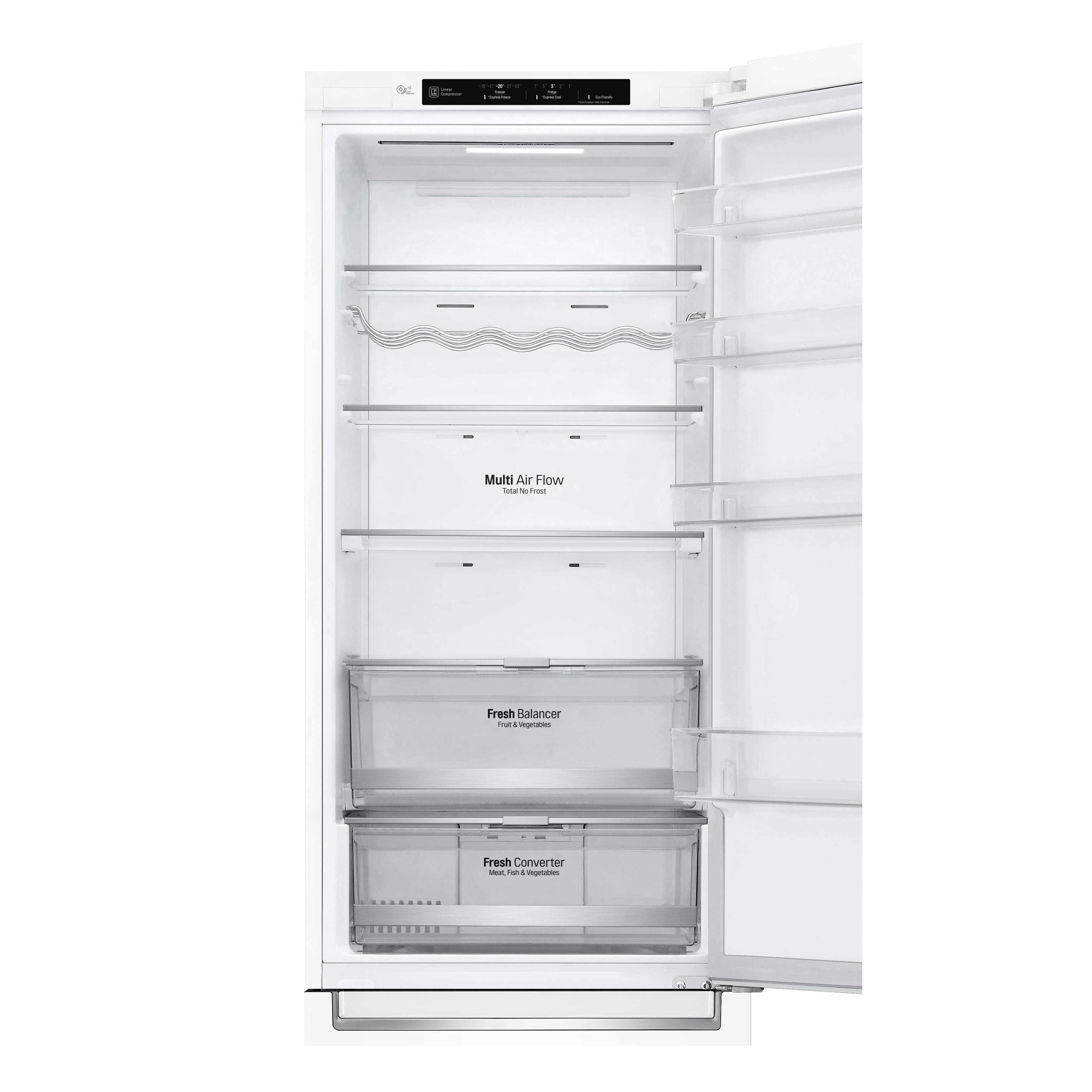 LG GBB72SWEFN Kühlgefrierkombination (D, 384 l, 2030 mm hoch, Weiß)