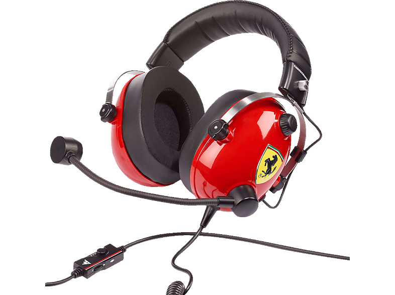 THRUSTMASTER T.Racing Scuderia Edition, Over-ear Headset Ferrari Rot/Schwarz Gaming