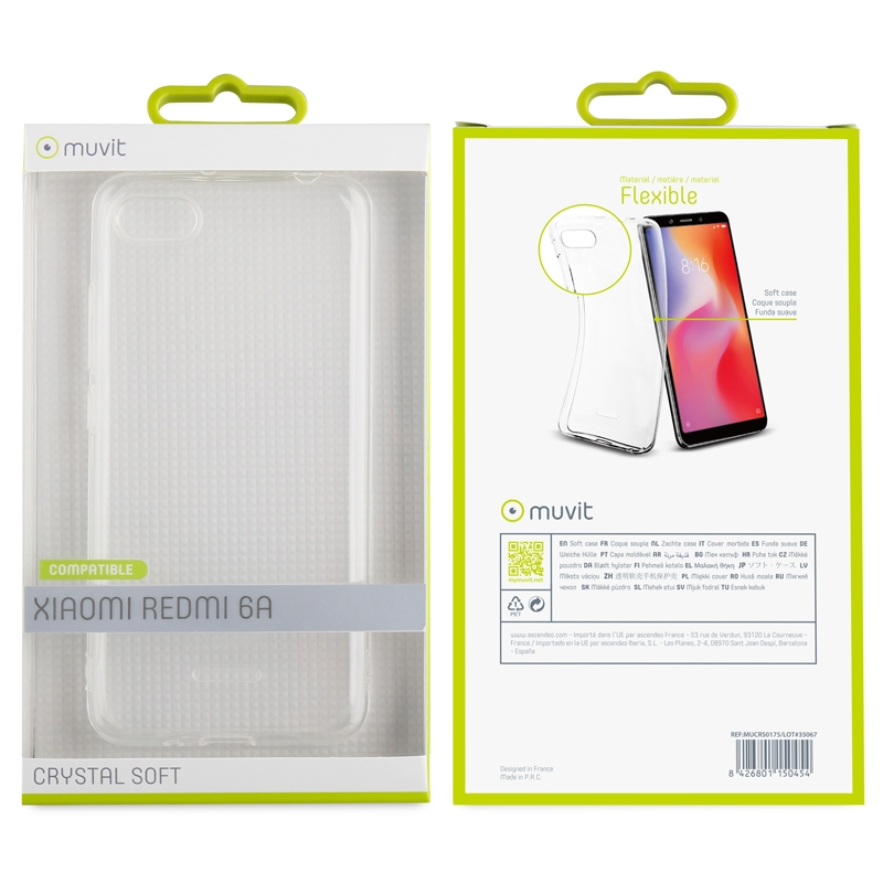 Funda - Muvit Mucrs0175, Para Xiaomi Redmi 6A, Transparente