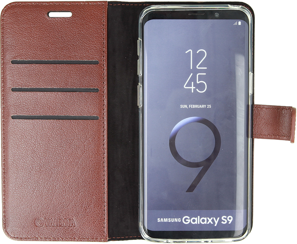 Valenta Booklet Leather Gel Skin Galaxy S9 Bruin