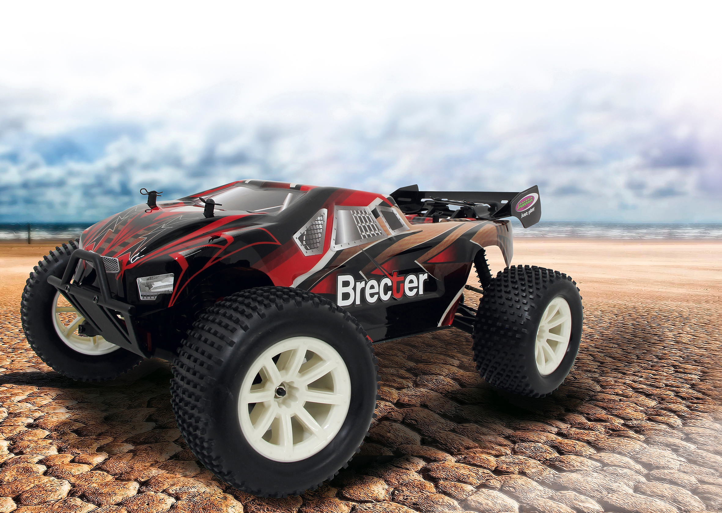 JAMARA RC Truggy 1:10 LiPo RC Fahrzeug, Schwarz/Rot