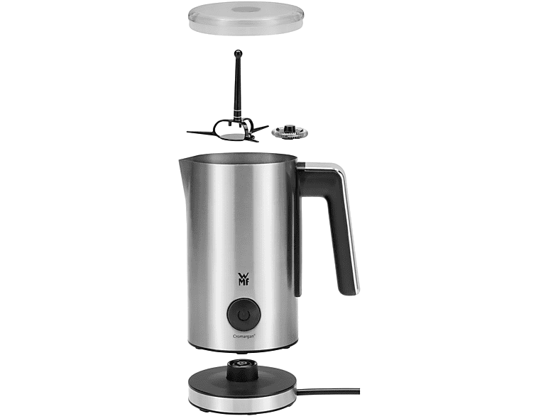 WMF 04.1322.0011 Stelio Milchaufschäumer, Silber, 500 Watt, 0,25 l