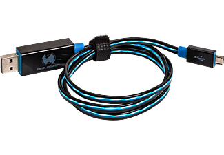 REALPOWER Outlet Real Power LED világító USB kábel, kék (187655)