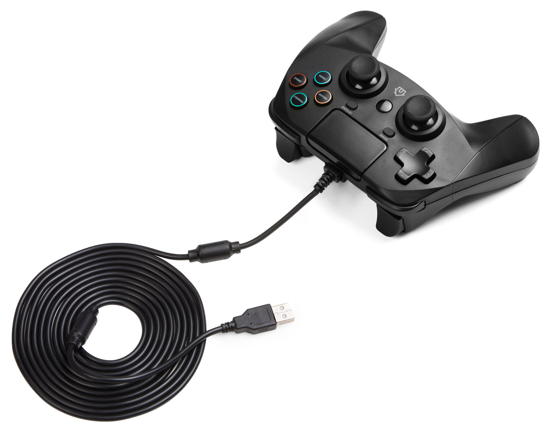 SNAKEBYTE 4 S mit Kabel m PlayStation Controller 4 Schwarz für 3