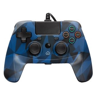 SNAKEBYTE Gamepad 4 S mit 3 m Kabel Controller Camouflage/Blau für PlayStation 4