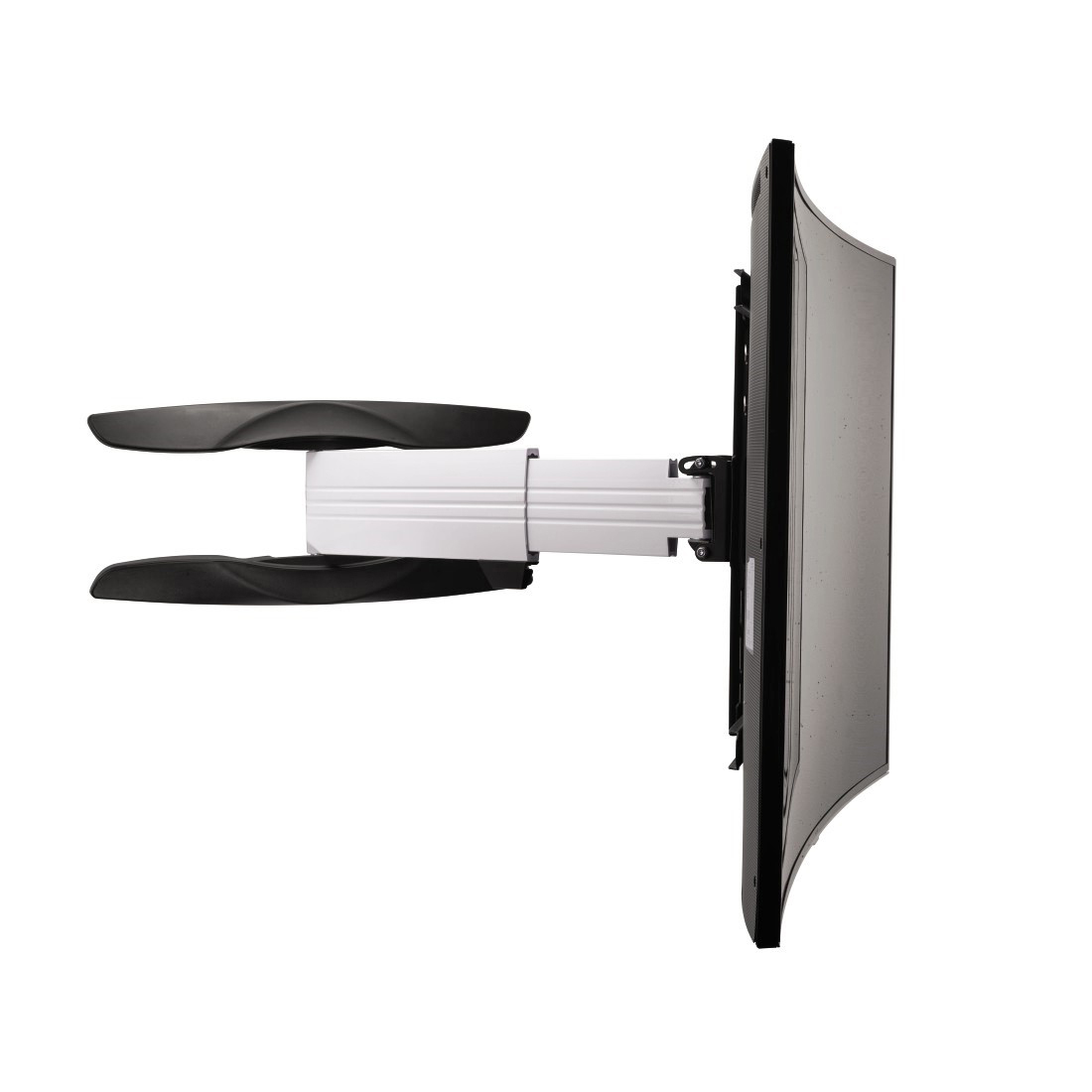HAMA FULLMOTION, 5 Sterne, Curved-TV Wandhalterung, max. 65 Zoll, Neigbar, rotierbar, Schwenkbar, Schwarz/Weiß