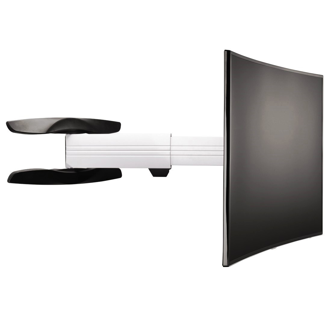 HAMA FULLMOTION, 5 Sterne, Curved-TV Wandhalterung, max. 65 Zoll, Neigbar, rotierbar, Schwenkbar, Schwarz/Weiß