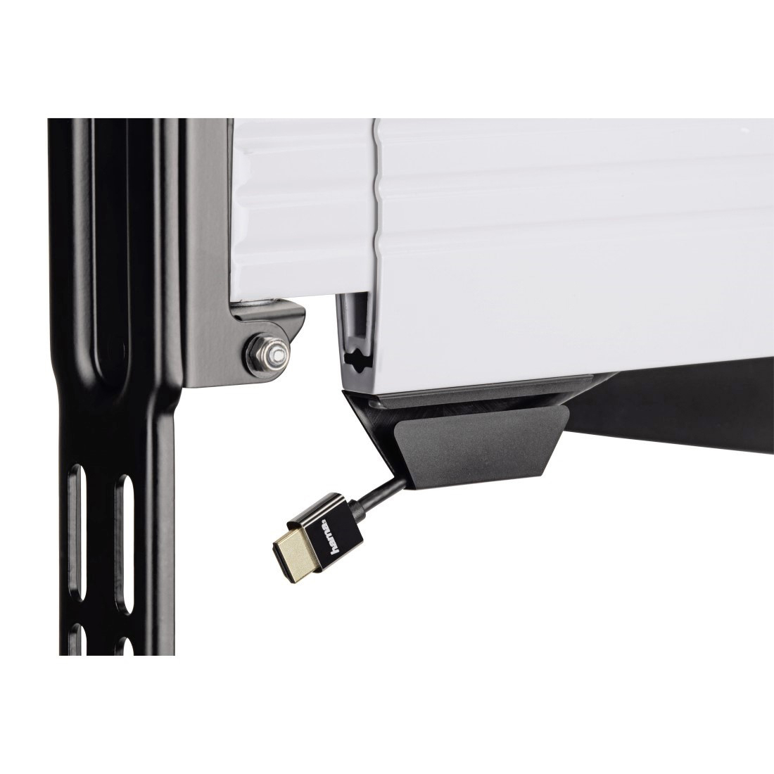 HAMA FULLMOTION, 5 Sterne, Curved-TV Wandhalterung, max. 65 Zoll, Neigbar, rotierbar, Schwenkbar, Schwarz/Weiß