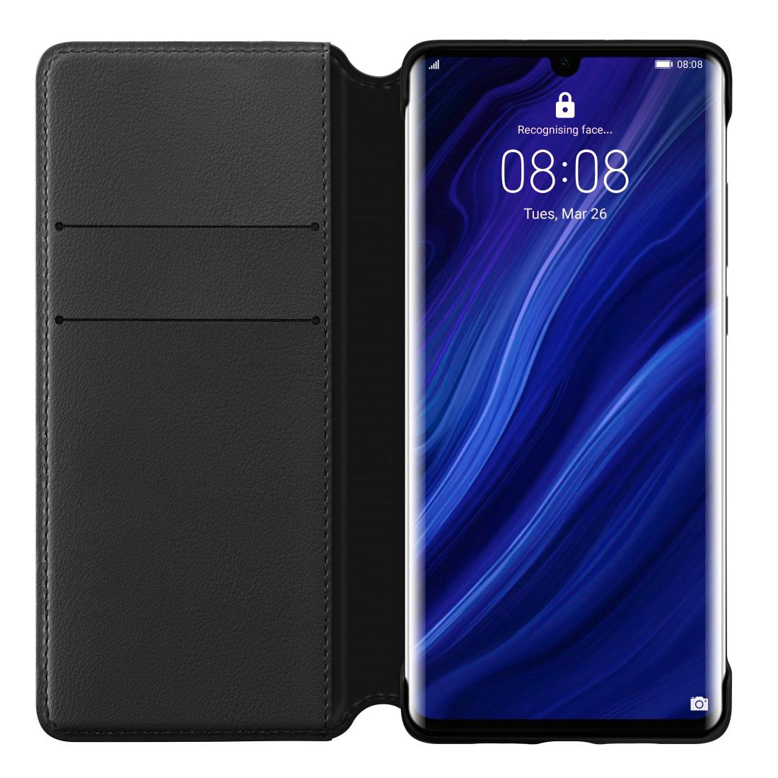 HUAWEI Wallet Cover, Bookcover, Huawei, P30 Pro, Schwarz