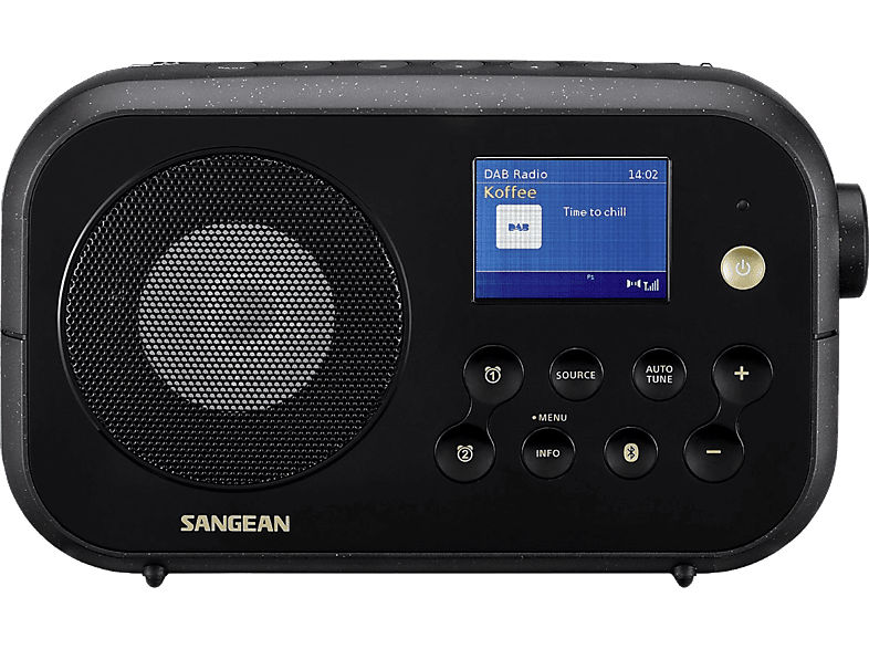 SANGEAN Draagbare wekkerradio DAB+ FM Bluetooth Traveller 420 Zwart (DPR-42BT BLACK BLACK)