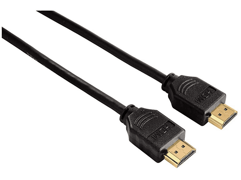 Cable HDMI  Hama 205007, Ethernet 2.0, 5 m, Para transmisión 4K, 100 MB/s,  Recubrimiento de oro, Negro