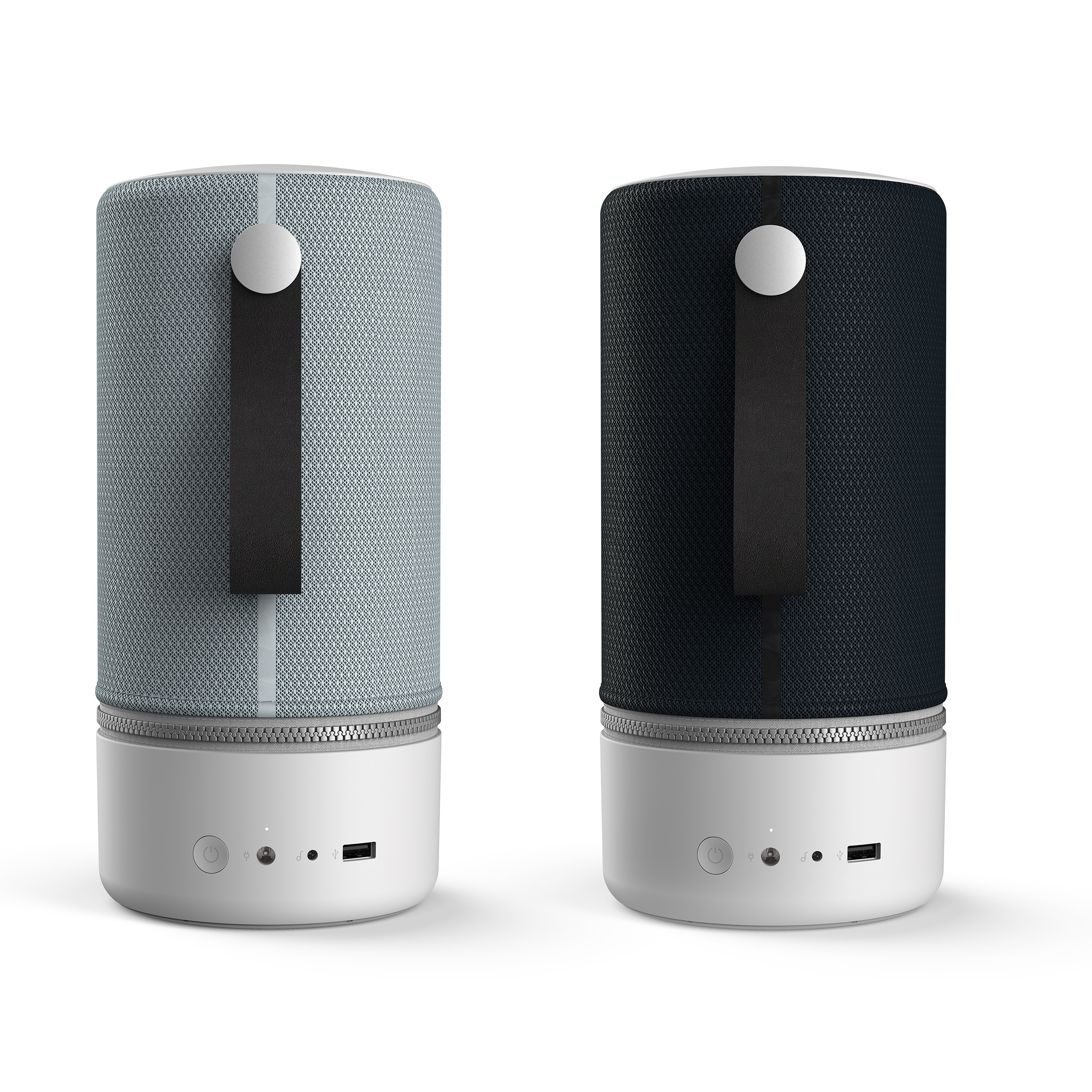 LIBRATONE Libratone Zipp 2 Multiroom Lautsprecher Bundle, Frosty Grey & Stormy Black Lautsprecher App-steuerbar, Bluetooth, Schwarz & Grau