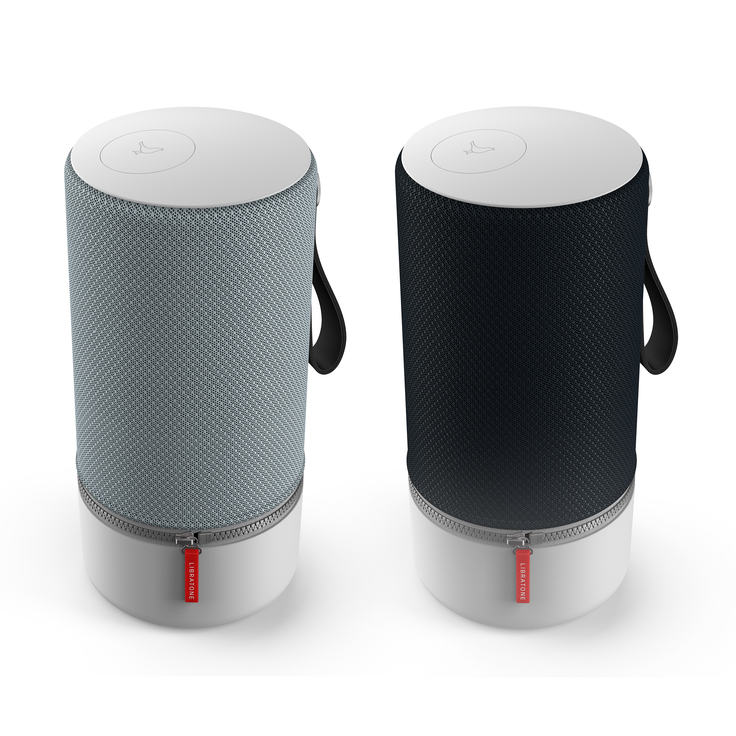 LIBRATONE Libratone Zipp 2 Multiroom Lautsprecher Bundle, Frosty Grey & Stormy Black Lautsprecher App-steuerbar, Bluetooth, Schwarz & Grau