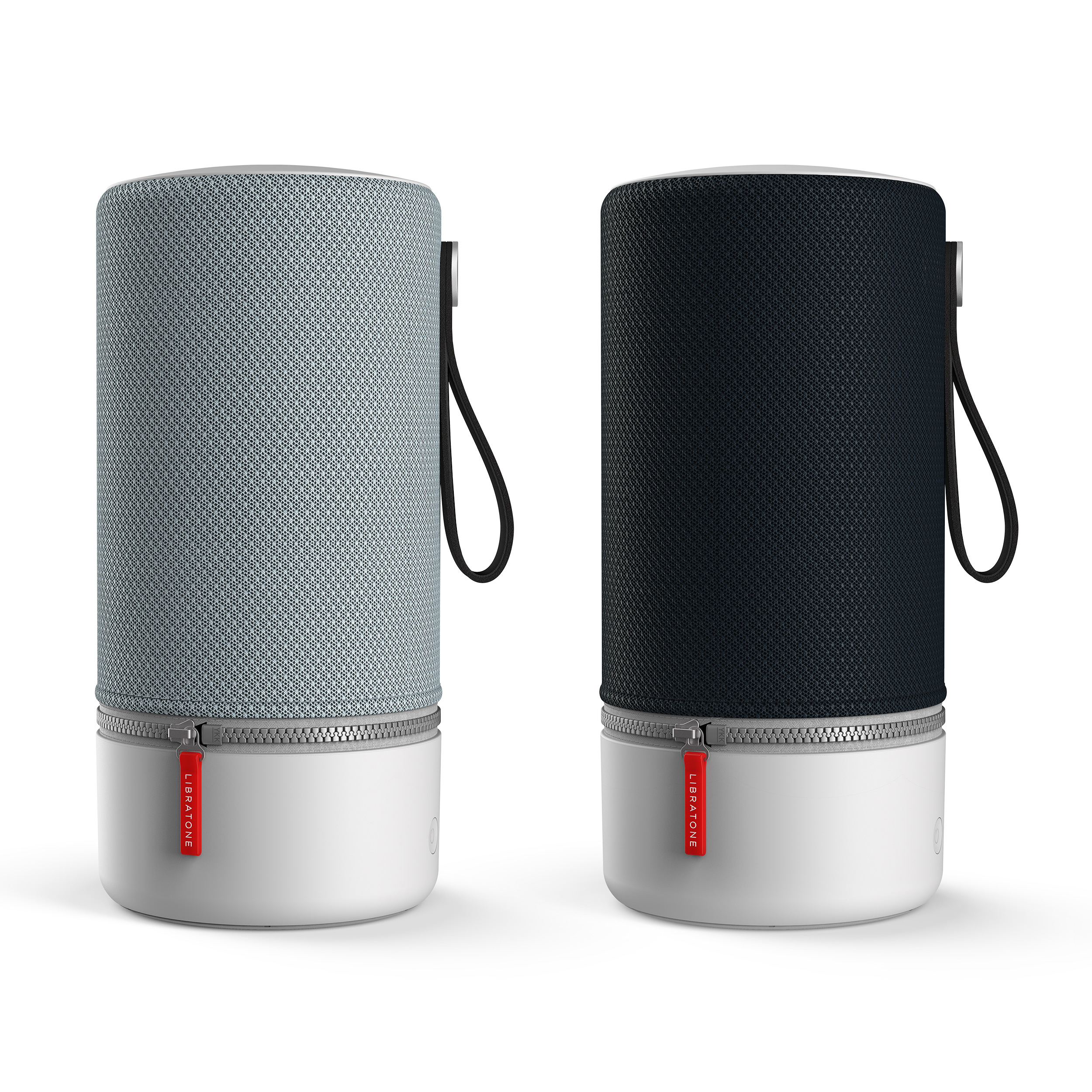 LIBRATONE Libratone Zipp 2 Multiroom Lautsprecher Bundle, Frosty Grey & Stormy Black Lautsprecher App-steuerbar, Bluetooth, Schwarz & Grau