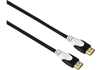 HAMA High Speed - Câble HDMI (Noir/Blanc)