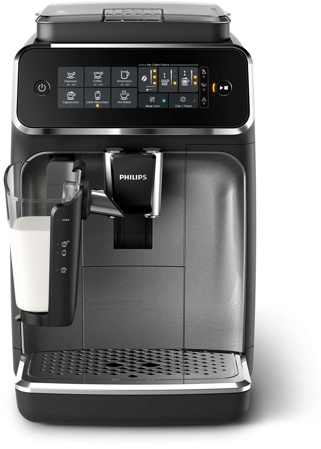 PHILIPS  Machine expresso LatteGo Series 3200 (EP3246/70) - Machine expresso full automatique - Nombre max. de tasses: 12 - Noir