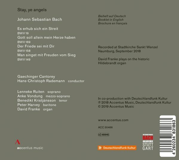 Gaechinger Kantorey - Hans-christoph Rademann - Stay,ye angels  - (CD)