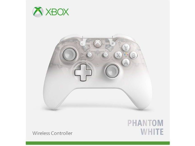 Mando - Microsoft, Inalámbrico, Xbox Phantom White, Edición especial, Translucido, Bluetooth
